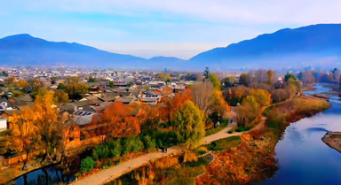 初冬的大理沙溪好似油画