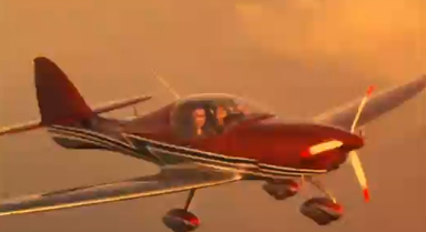 试飞的飞机与晚霞同框 氛围感拉满