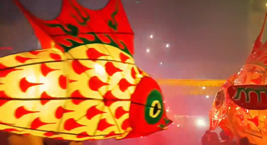 安徽歙縣再現夢幻“魚龍舞”