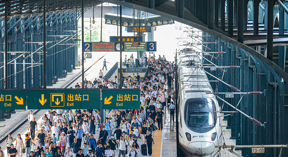 黑龍江哈爾濱：鐵路迎來客流高峰